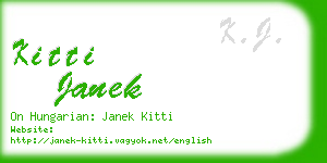 kitti janek business card